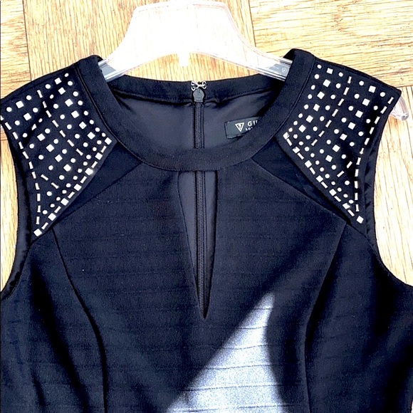 SEXY! GUESS Black Dress EMBELLISHED  PEEKABOO - Picture 1 of 8